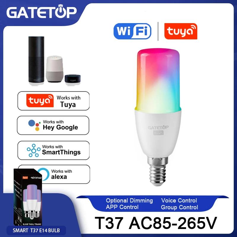  RGB  Ʈ T37 E14 ,   ,  LED  , ˷  Ȩ Բ ۵, AC 110V 85V-265V, 6W